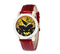 Montres à bracelet pour femmes, thème Halloween, motif citrouille et lanterne, montre-bracelet à quartz