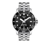 Montre Tissot T-Sport Seastar 1000 Powermatic 80 cadran noir bracelet acier 43 mm Homme
