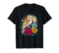Montres Chouette effraie sur Trois Grandes Roses T-Shirt