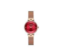 Montres classiques noires pour femmes (or rose) avec strass, montre tendance en maille d'acier Curren