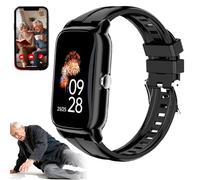 Montres Connectées Pour Seniors, Détection Des Chutes, Localisation GPS, Appel D'urgence SOS, Appels Vidéo HD, Pour Les Personnes Atteintes De La Maladie D'alzheimer, De Démence Ou D'autisme Black