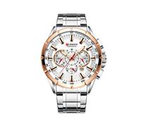 Montres Curren pour hommes (argent, or, blanc), marque de luxe, chronographe, quartz, étanche, sport
