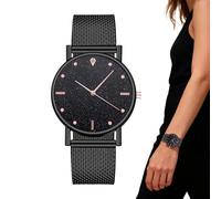 Montres De Mode Pour Femmes | Montre Élégante À Bracelet Maillé Scintillant | Montre Femme À Bracelet Maillé Scintillant Et Étanche - pour Déplacements, Banquet, Activité Sociale, Voyage d'Affaires, E