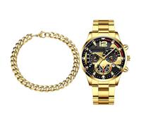 Montres de mode pour hommes, hommes montres en acier inoxydable - Montre tendance,Calendrier Business Wristwatch avec bracelet pour les anniversaires, anniversaires, fête des pères, Saint-Valentin