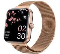 Montres de sport connectées SZSMART F57L, écran LCD 1,9, Bluetooth, pour Android et iOS - Or milanais G