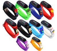 Montres de sport étanches pour enfants, montre SpidSuffolk Butter pour filles, bracelet électronique, horloge tactile LED, mode White yellow mqtou