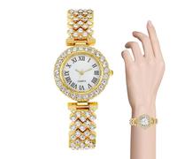Montres en or rose | Montres décontractées pour femmes, outil de temps pratique pour appartements, chambres, bureaux, maison, voyages d'affaires, Doré, Consulte la descripción, Voir description