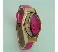 Montres homologuées par les chemins de fer pour hommes petit cadran semi-lunaire Ellipse Montre pour femme, rose vif, taille unique