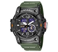 Montres militaires pour hommes - Montre numérique pour sports de plein air - Montre tactique militaire à LED - Chronomètre étanche, Bras C vert