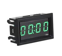 Montres Numériques électroniques Automobiles LED, Horloge Numérique de Tableau de Bord de Voiture DC 4.5-30V pour Bateaux de Camion de Voiture (option Bleu Rouge Vert)(vert)