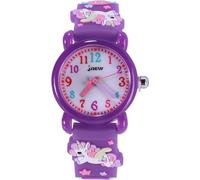 Montres pour enfants 3D Bonne Cartoon étanche Quartz silicone Cadeau d'anniversaire pour 3-10 ans fille petit enfant,Deep Purple