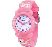 Montres pour enfants 3D Bonne Cartoon étanche Quartz silicone Cadeau d'anniversaire pour 3-10 ans fille petit enfant,Rose