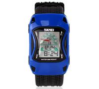 Montres pour Enfants Garçons Filles Sports Casual Numérique Analogique Imperméable LED Bleu Clair Rouge Vert Poignet Montres Adolescentes Junior Caoutchouc Silicone Fonctions Multiples Regarder