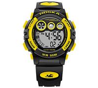 Montres pour Enfants Garçons Filles Sports Numérique Analogique Étanche LED Bleu Clair Orange Rose Rouge Montres-Bracelets Montres Adolescentes Junior Rubber Silicone Montre Fonctions Multiples