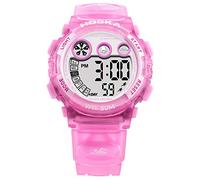 Montres pour Enfants Garçons Filles Sports Numérique Analogique Étanche LED Bleu Clair Orange Rose Rouge Montres-Bracelets Montres Adolescentes Junior Rubber Silicone Montre Fonctions Multiples