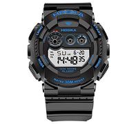 Montres pour Enfants Garçons Filles Sports Numérique Analogique Étanche LED Lumière Orange Noir Bleu Poignet Montres Adolescent Junior en Caoutchouc Silicone Fonctions Multiples Regarder