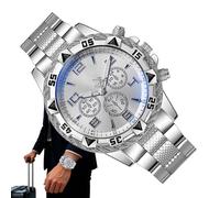 Montres Pour Hommes - Montre-bracelet De Mode En Acier Inoxydable De 4,1 Cm | Montre À Main Masculine Décontractée Et Élégante | Analogique Business Casual Quotidien Bureau Rendez-vous Fête Mariage Év