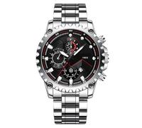 Montres pour hommes - Montre-bracelet pour homme | Montre en acier inoxydable | Robe pour | Montre analogique à grand cadran en acier inoxydable | Outil de synchronisation lumineux, horloge étanche