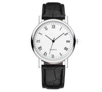 Montres pour hommes - montre du bracelet de style classique | Face analogique masculine, fermoir à boucle d'affichage à date, résistant aux rayures, anniversaire d'usure présente, sangle en cuir, mouv