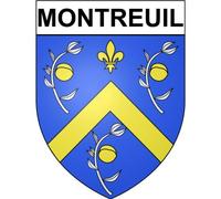 Montreuil 93 ville Stickers blason autocollant adhésif - Taille : 8 cm