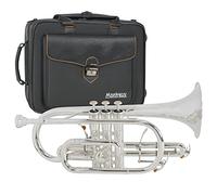 Montreux Concert Series Intermédiaire Avancé Cornet Sib avec étui de transport Premium, Embouchure - Laiton plaqué argent, Pavillon 4,75 pouces / 12 cm, Si bémol