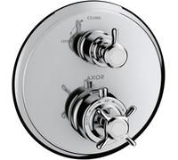 Hansgrohe Axor Kit de finition Montreux 16800000 – Thermostat encastré, poignée en croix, chromé