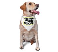 Montrez-Moi Vos Seins Printemps Chien Bandanas Garçon en Vrac Chiot Foulard Réglable Doux Triangle Bavoirs Accessoires pour Petits Moyens Grands Chiens Chats Blanc