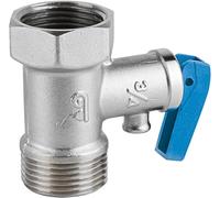 Montserrat Soupape de sécurité thermique laiton chromé 1, 3/4" | Tarage fixe standard à 8 bars. Joint NBR. Température maximale 110 °C.