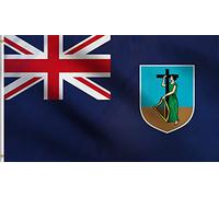 Montserratien - Territoire Britannique De Montserrat Drapeaux Décoratif Garden Flag Résistant Aux Intempéries Bannière Pour Jardin Cour Bar 3X5Ft