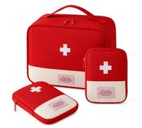 monTTese Kit complet de premiers secours pour voyage et maison, comprend une mallette médicale et deux trousses pour médicaments, peut être utilisée pour la maison, la voiture, la montagne. Couleur