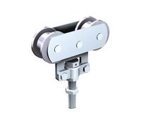 Monture à galets acier 235a pour vantail 80 kg mantion 0235a