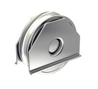 Monture à souder pour portail coulissant - Galet Ø100 mm à gorge ronde Ø16 mm - 200 kg