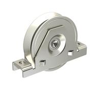 Monture à support intérieur pour portail coulissant - Galet Ø100 mm à gorge en V 21 mm - 200 kg