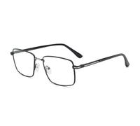 Monture de lunettes d'affaires pour hommes, ultra-légère, en métal, anti-lumière bleue, verres transparents, lunettes décontractées, noir argenté, C