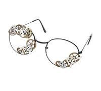Monture de lunettes de costume rétro en alliage, profil rond avec détails d ' équipement Steampunk pour habillage dramatique, accessoires de portrait, événements Accessoire de lunettes rétro, accent