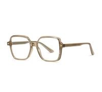 Monture de lunettes de luxe pour homme et femme avec charnière à ressort avec rivets rétro, Thé gélatineux transparent, Talla Única