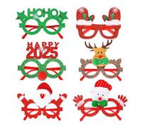 Monture de lunettes de Noël, lunettes de Père Noël dessin animé | Lunettes de Noël 2025 pour accessoires de carnaval, accessoires photo, festival d'hiver
