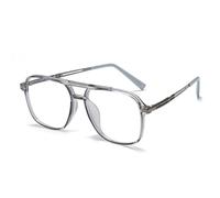 Monture de lunettes tendance, monture en matériau ultra-flexible et durable, monture de lunettes ultra-légère, gris transparent, C