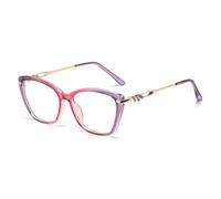 Monture de lunettes tendance ultra-légère TR90 pour femme, lunettes personnalisées anti-lumière bleue, monture rouge et violette, C