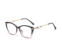 Monture de lunettes tendance ultra-légère TR90 pour femme, lunettes personnalisées anti-lumière bleue, monture marron rose, C