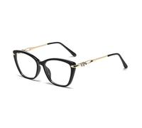 Monture de lunettes tendance ultra-légère TR90 pour femmes, lunettes personnalisées anti-lumière bleue, monture noire, C