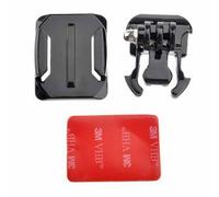 Monture Fixation Casque Courbé + Bande Adhésif 3M pour Caméra GoPro Hero