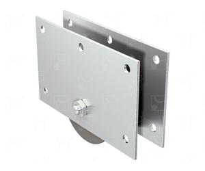 Monture gorge carrée galet fonte sur roulements à billes 250 kg MANTION 0990GC