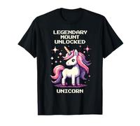 Monture légendaire déverrouillée | Pixel Unicorn Gamer Style T-Shirt
