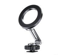 Monture Métal Pliable pour Vlog et Streaming | Alliage pour aluminium , grille froide intégrée, compatible pour micros et lumières, finition grise élégante