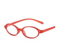 ® Monture ovale à verres transparents Bayonetta Lunettes rétro tendance - Style esthétique E13140 Rkz441, Rouge, Taille unique