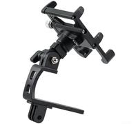 Monture Smartphone Cyclisme Alliage pour robuste Anti-Choc Monture | Alliage pour robuste, fixation sécurisée, compatible guidons standards, mat, installation ajustable(A)