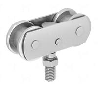 Monture sur chant vis M10 galet en acier MANTION 0633A