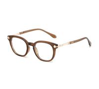 Montures ovales ultra-légères artisanales d'inspiration vintage (marron)