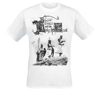 Monty Python Holy Grail Knight Riders Homme T-Shirt Manches Courtes Blanc M